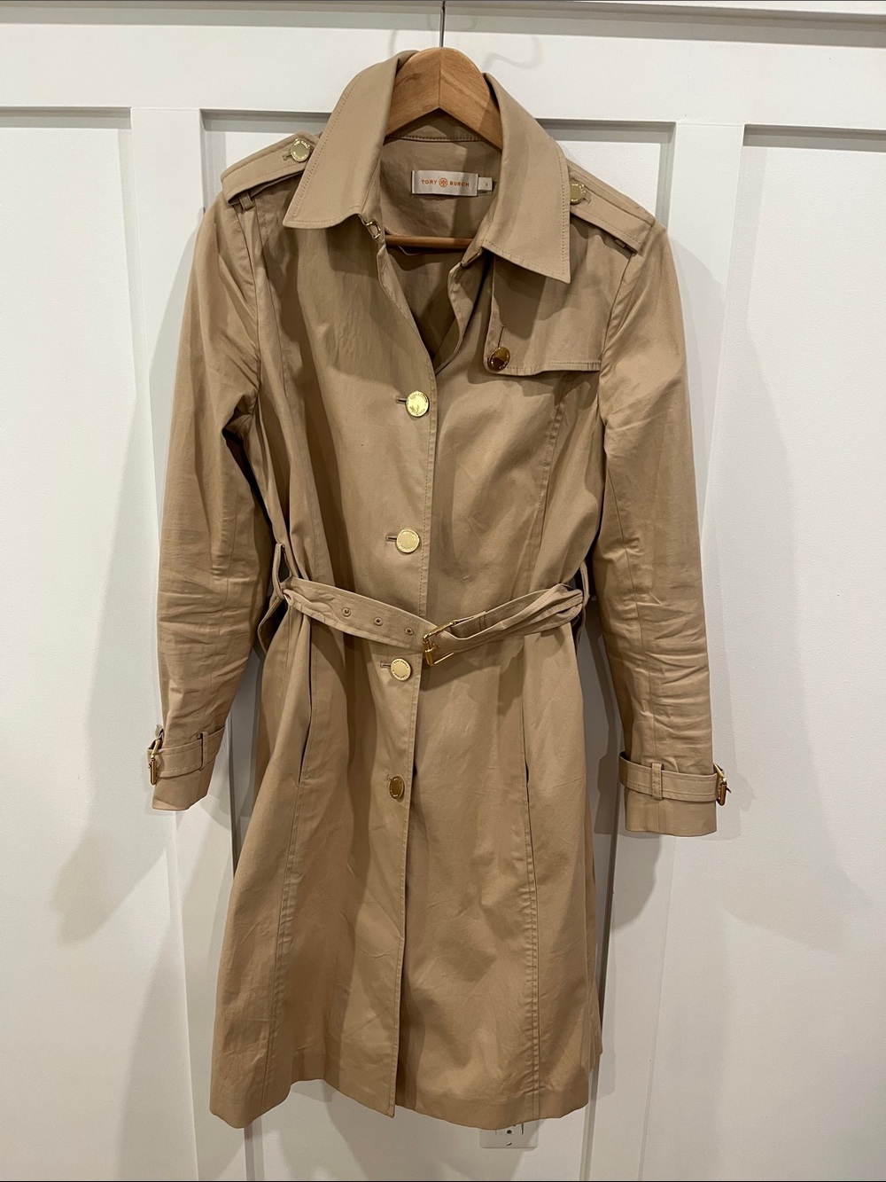 Women's Tory Burch Belted Trench Coat